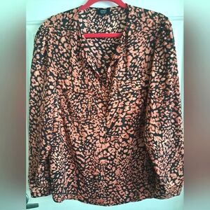 JONES NEW YORK LEOPARD PRINT BLOUSE XL